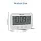 TiooDre Badezimmer Uhr, LCD Digital Dusche Wecker Wasserdicht Badezimmer Uhr mit Saugnapf- Dusche Timer Wecker mit Hygrometer Temperatur, Countdown Timer für Dusche Küche 3 Montagemethoden