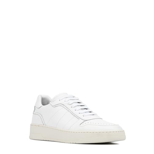 Aquatalia Men's Cristo Sneakers Made in Italy, 70% Leather and 30% Tumbled Leather, Leather Lining, Round Toe, Rubber Outsole.