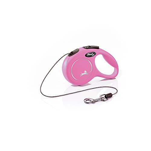 Flexi New Classic Retractable Lead Cord, X-Small, Pink