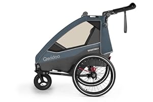 Qeridoo Sportrex 1 Fahrradanhänger für 2 Kinder