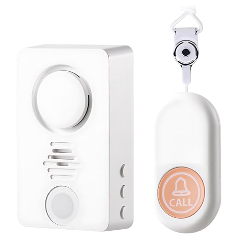 Boton Emergencia Ancianos, ADDLIVE Avisador Personas Mayores, Intercomunicador Personas Mayores, Pers-onas May-ores, Intercomunicador Casa con 38 Tonos de Llamada, 4 Niveles de Volumen para Ancianos