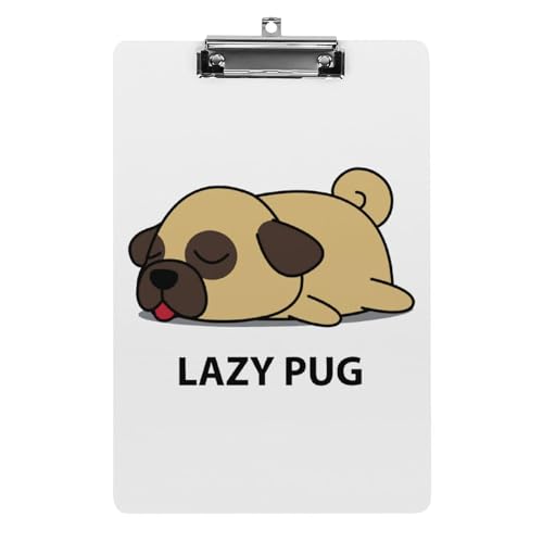 クリップボード A4 縦型 かわいい パグ 犬 ファイルボード 壁掛け 画板 書きやすい お会計ボード て持ち運びやす 文書整理 文房具 会議パッド 事務用品 メモ 学校 家庭用バインダー