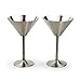 RSVP Endurance Stainless Steel Martini Glasses, Set of 2