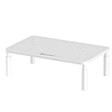 ERGOMAKER モニタースタンド モニター台 卓上 机上台 PCスタンド 3段高さ調節可 滑り止め パソコンスタンド 姿勢改善 有孔ボード 卓上収納 工具不要 耐荷重20KG (ホワイト 1個入り)