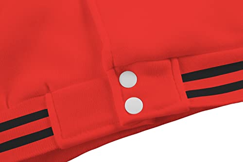 Image of Mowbeat Women Baseball Jacket Varsity Uniform Unisex Adult Long Sleeve Casual Loose Cardigan Men's Track Jacket