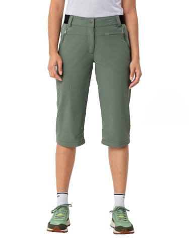 VAUDE Wanderhose Damen Farley Stretch Capri T-Zip III, Agave, 34-Short – Ansicht 5