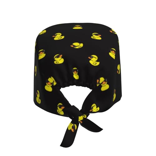 Image of Working Cap Scrub Cap with Sweatband Adjustable Unisex Women Tie Back Hat Nurse Surgical Caps