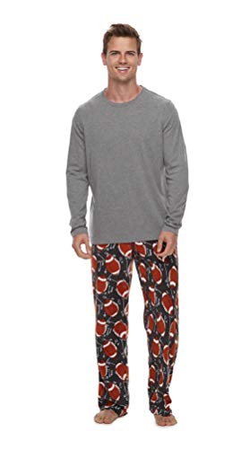 Men's Long Sleeve T-Shirt & Microfleece Lounge Pants Set