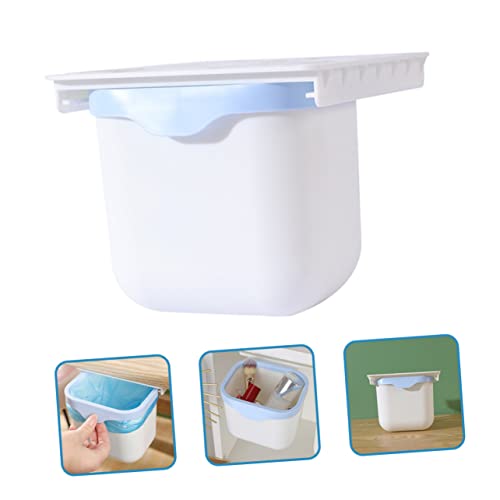 Bote de basura compacto tipo cajón para escritorio azul miniatura 4