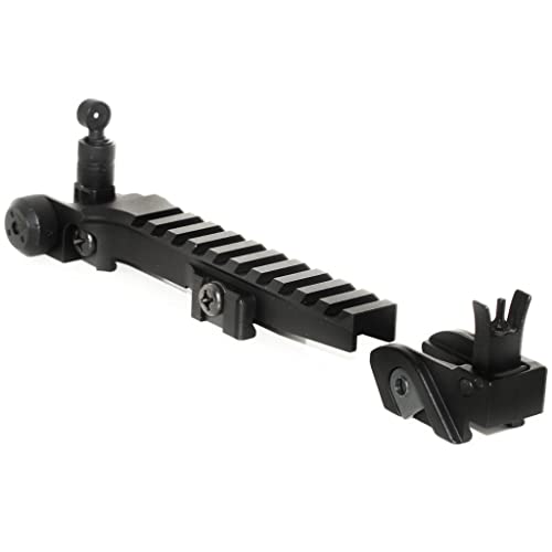 Airsoft Website Gear Parts Accessories BELL KAC Style Flip-Up Sight Rail Set G36 Series AEG GBB Rifle Black