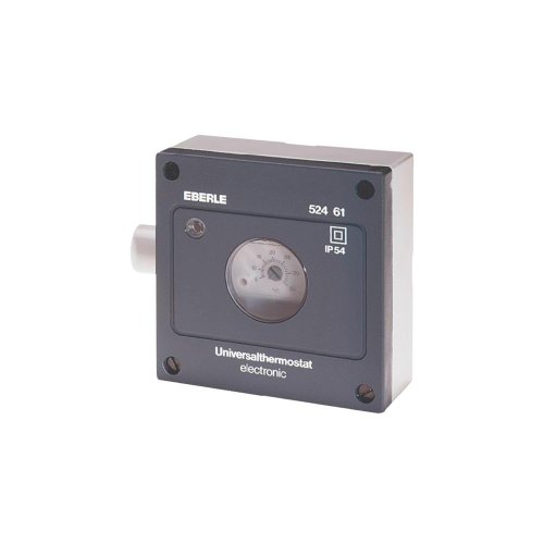 Eberle Allzweckthermostat mit Innenskala (elektronischer Temperaturregler, -15 – 15°, zur Wandbefestigung, Schutzart IP 54) 052461141410