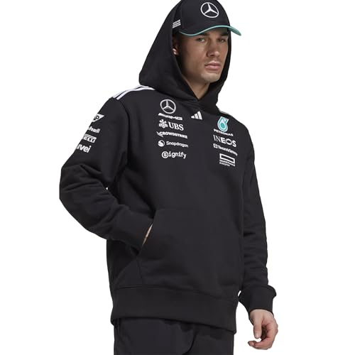 Adidas Homme Mercedes - AMG Petronas Formula One Team Team Hood Men, Black/White, XL – vue 7