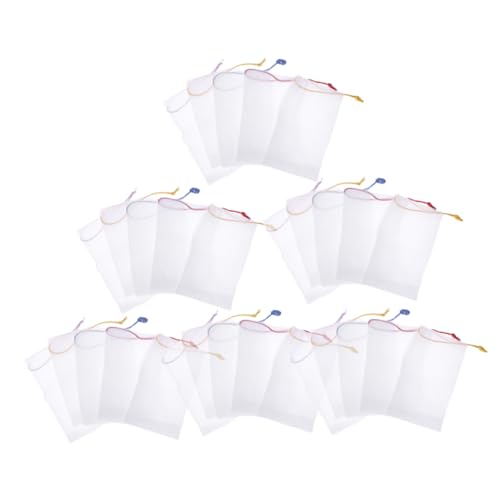 SWOOMEY 30 Piezas Red de Limpieza y Espuma pequeño Bolsas ahorrador Suave Reutilizable Bolsa de jabón para la Ducha Bolsa de jabón de baño Bolsa de Almacenamiento de jabón Educación física