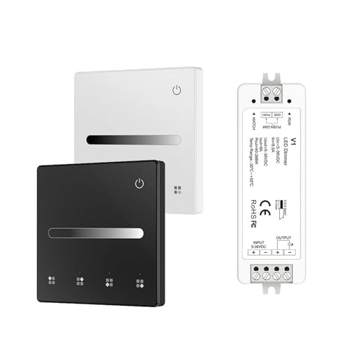 Variateur LED pour ruban monochrome avec interrupteur à bouton et gestion 4 scènes