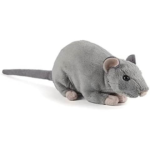 Living Nature 18cm Grey Rat with Squeak Cover