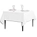 LinenTablecloth 85-Inch Square Polyester Tablecloth White