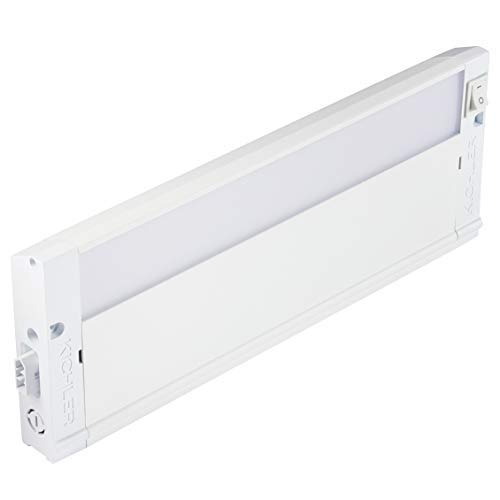 Kichler4U Series LED Under Cabinet Light in Textured White, 3000K Dimmable Task Lighting for Kitchen or Office, 4U30K12WHT, (4.5" W x 1" H x 12" L)