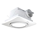 VENTIRI Bathroom Exhaust Fan with Light, 12 INCH, Upgraded Quiet Circular Vent Fans with LED Light, 141 CFM, for Bathroom, Office, Home