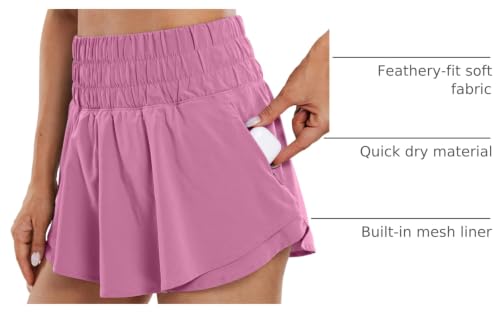 Image of CRZ YOGA Ruffle Skirt Overlay Athletic Shorts | High Waisted, Quick Dry, Lightweight, Flowy, A Zip Pocket, for Women