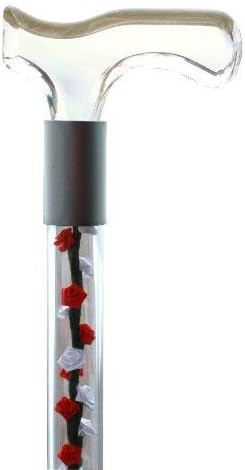 Elegante bastón de acrílico para caminar en longitudes de 29 a 36 pulgadas