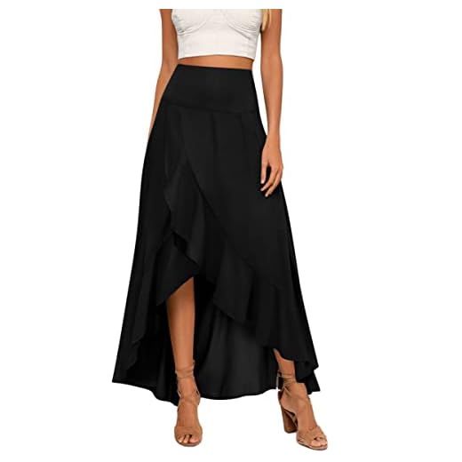 Maxi Skirts for Women Long Length Draped Tulip Hem High Waist Summer Spring Skirt M
