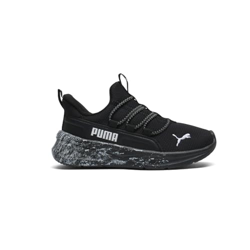 PUMA Softride One4All Slip On Shoes Sneaker, Black-White AH25, 6 US Unisex Big Kid