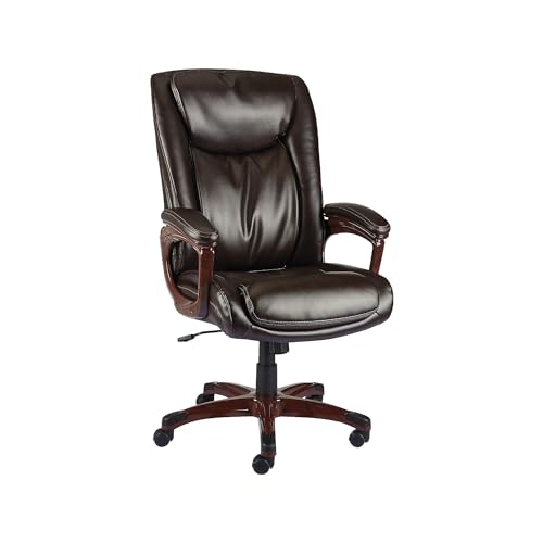 Staples NA 2263720 Westcliffe Bonded Leather Managers Chair Brown cover