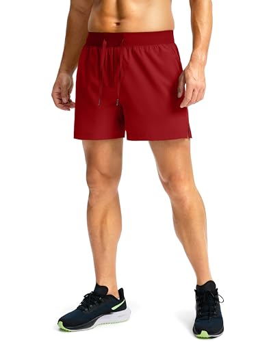 Image of Soothfeel Men's Running Shorts with Zipper Pockets 9 inch / 7 inch / 5 inch Quick Dry Eight Basketball Gym Workout Athletic Shorts