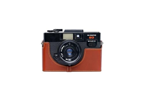 Demi-étui Minolta Hi-Matic SD en cuir rufous fait main