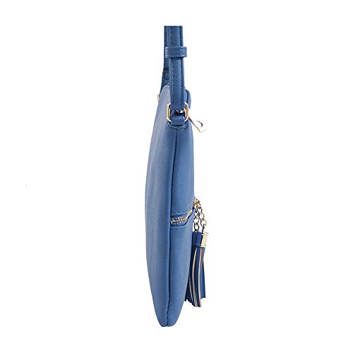Image of SG SUGU Lightweight Medium Crossbody Bag Shoulder Bag with Tassel and Zipper Pocket