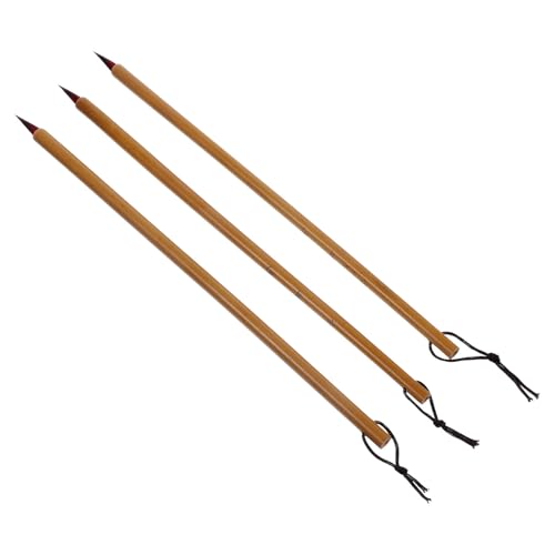 Alipis 3 piezas Pinceles Caligrafía Chinos para Escritura Dibujo Tradicional Pintura Tinta Acuarela Práctica Estudiantes Principiantes y Profesionales