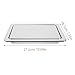 Luxshiny Stainless Steel Square Trash Can Lid Replacement Embedded Swing Flap Cover, Kitchen and Bathroom Waste Bin Lid Built-in Countertop Garbage Bin Cap 10.70x7.36x1.29 Inch Silver
