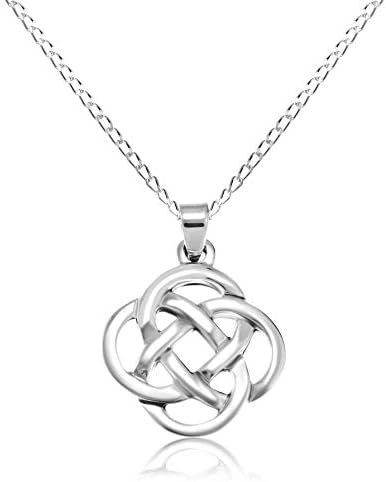 Alexander Castle Sterling Silver Celtic Pendant Necklace with 18" Chain and gift box. Great woman's gift for Christmas or Birthday's