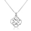 Alexander Castle Solid 925 Sterling Silver Celtic Knot Celtic Pendant Necklace for Women - Celtic Jewellery with 18" Chain & Jewellery Gift Box - 16mm #3