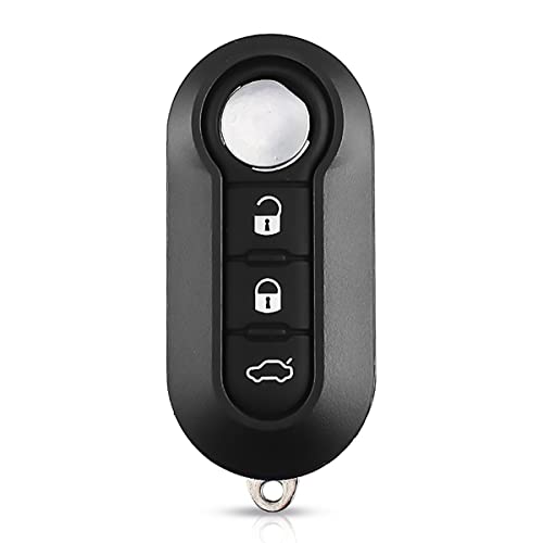 Boîtier de clé télécommande à 3 boutons pour Fiat 500 Ducato Doblo Punto (lame non coupée) Cover