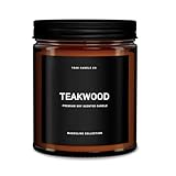 1OAK Scented Candles for Men - Teakwood Candle - Masculine Candle - Soy Wax, Long Burning Premium
