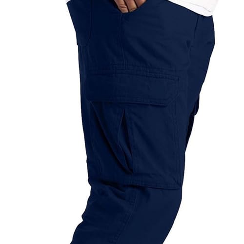 Cargo Pants for Men Slim Fit with Articulated Knees Trousers Casual Stretchy Outdoors Work Wear3