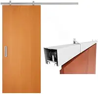 Kit Porta de Correr com trilho bipartido em liga de alumínio, 1,20 metros (Sem portas)