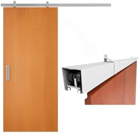 Kit Porta de Correr com trilho bipartido em liga de alumínio, 1,20 metros (Sem portas)