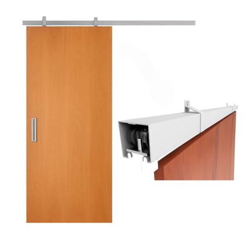 Kit Porta de Correr com trilho bipartido em liga de alumínio, 1,20 metros(para portas ate 60cm)