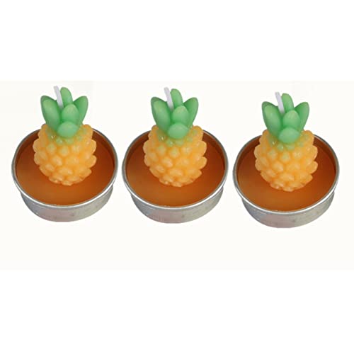 Aboofan 2 Boxes Birthday Summer Spa Candles Decorative Light Shaped Home Tropical Smokeless Orange Cute Restaurant Tealight Handmade Design Tea Delicate For Fruit Giftsorange Pineapple #TOP1