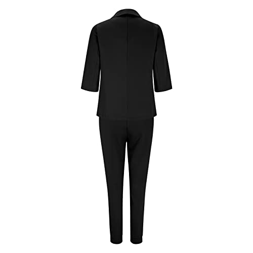Pantalon 2 pièces coupe slim fit extensible noir taille M - 4