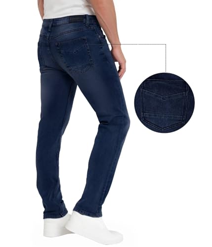 Image of ETHANOL Men's Straight Knit Denim Jeans