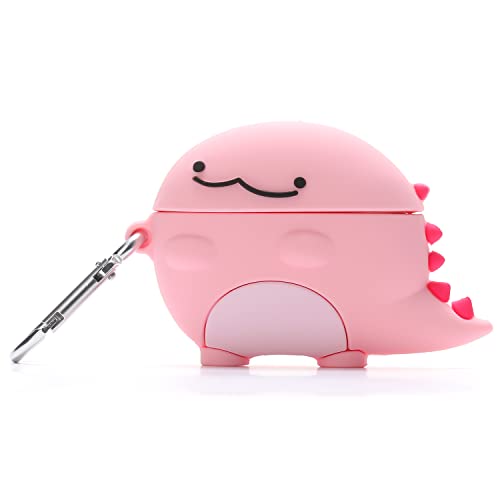 Image of Compatible with Airpods pro case，3D Cute Funny Silicone Skin Care Bottles Case Design, Accessories Key Chain Suitable for Fashion Girl Child Teen Boy Airpods pro Case (Pink Dragon pro)