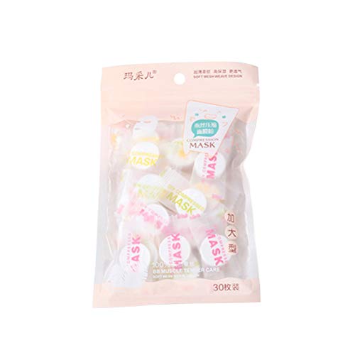 Preisvergleich Produktbild Lurrose 30 STÜCKE komprimierte maske ultradünne seide gesichtsmaske natürliche diy hautpflege masken (weiß)