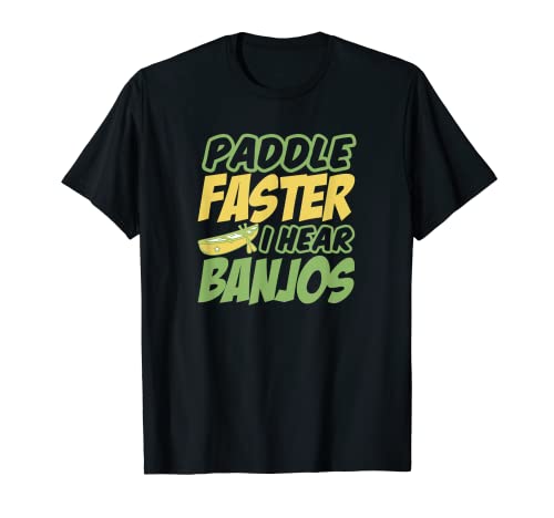 Pala de kayak de aguas bravas más rápido, escucho canoa y kayak Camiseta