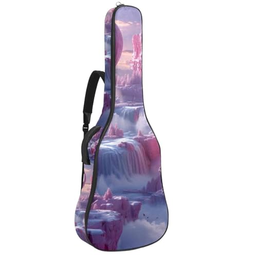 Sac pour guitare acoustique 101,6 cm imperméable à motif montgolfière rose