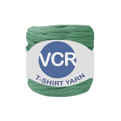 Image of VCR Dusty Mint Big T-Shirt Yarn, 100 Meters Length, Recycled & Fashionable Craft Yarn, Pack of 1, Suitable for Crochet, Knitting & DIY Bags, Baskets, Cushions & Home Decor Projects