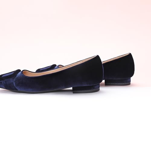 Image of C.Paravano Velvet Flats | Women's Pointed Toe Shoes | Dressy Flats for Women | Designer Shoes