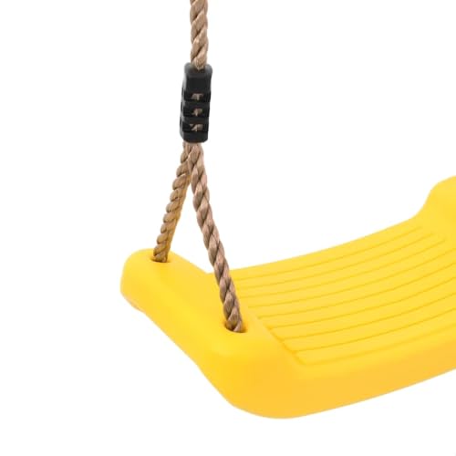 Columpio ajustable de polietileno amarillo para parque infantil exterior 6